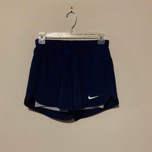 Woman Blue & Gray Nike Shorts